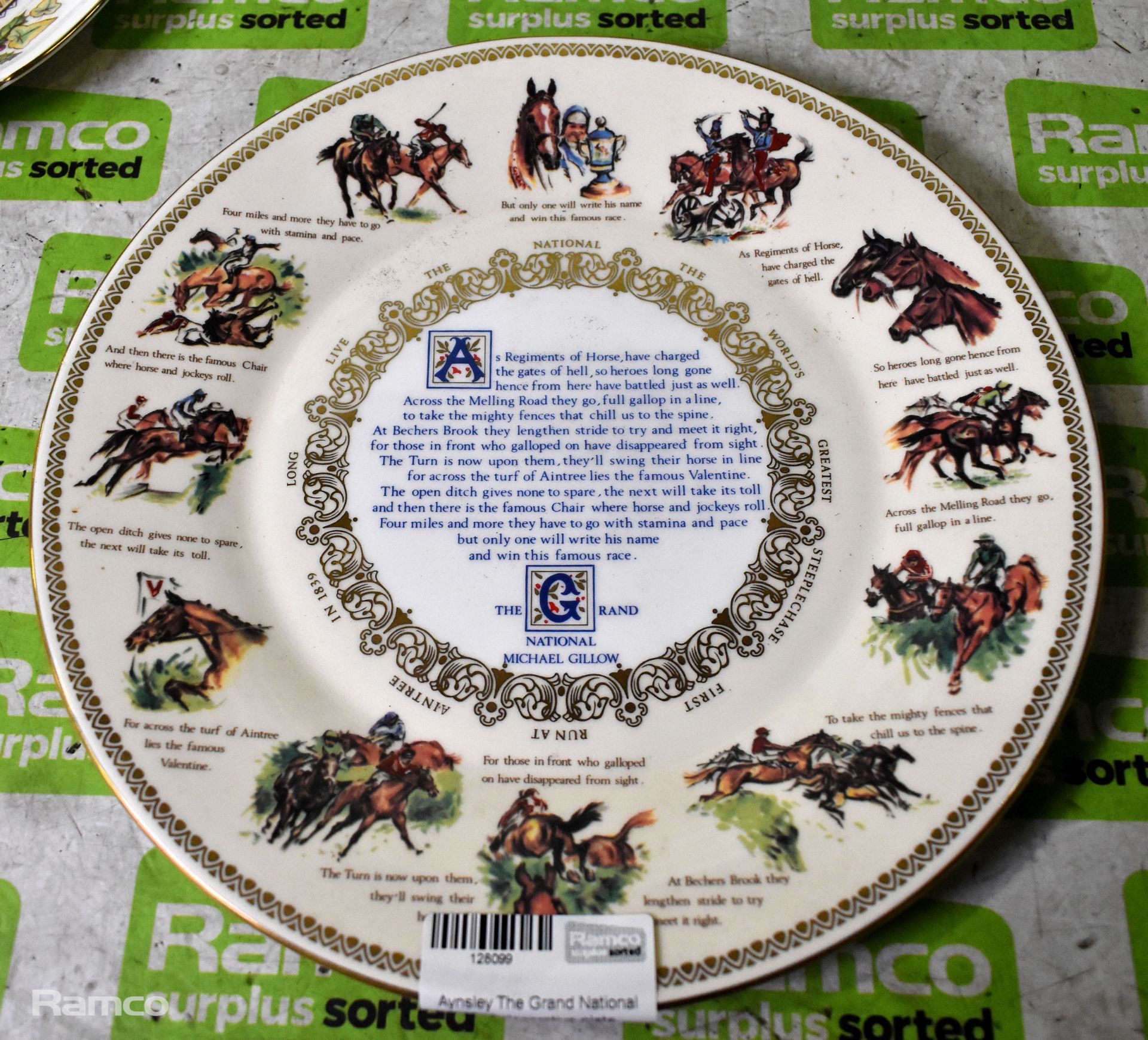 Aynsley The Grand National 1982 decorative plate, Aynsley 1987 Christmas Plate by Lawrence Woodhouse - Bild 4 aus 5