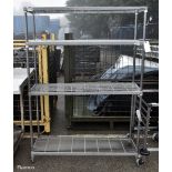 Metal 4-rack shelving unit - W 1220 x D 410 x H 1680mm