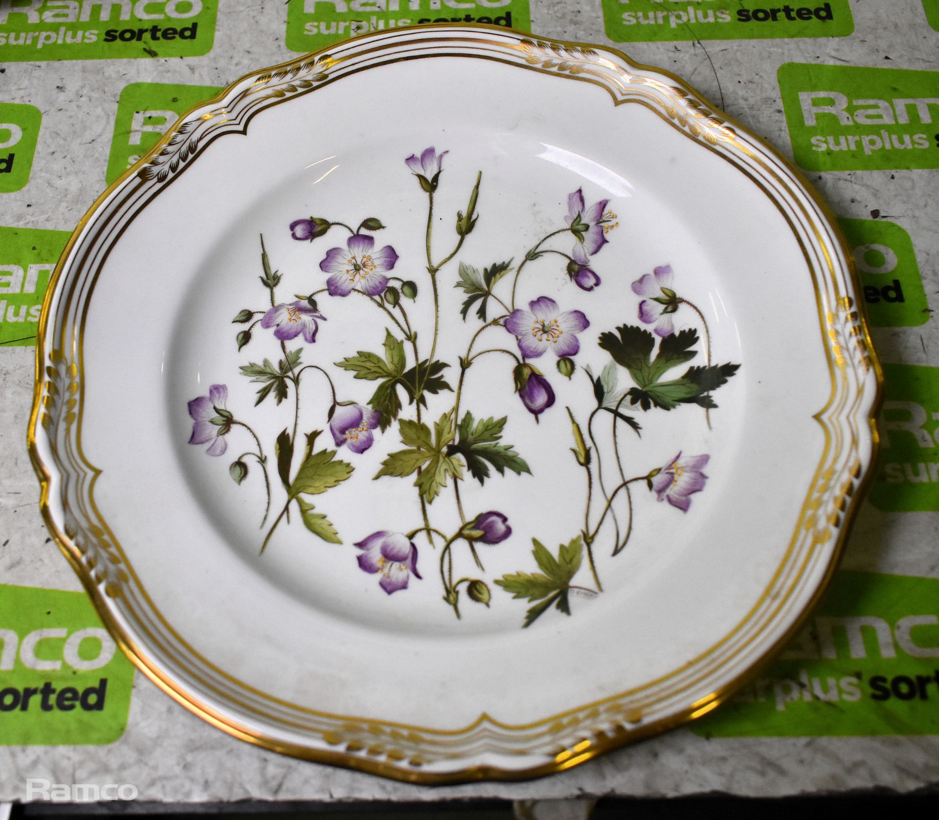 6x Spode - Wild Flowers - hand painted bone china plates - Image 6 of 13