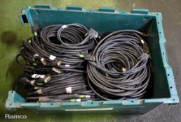 Box of mixed DVI cables - 3x 10m, 44x 3m, 24x 2m, 1x 1m, 4x HDMI to DVI cable.