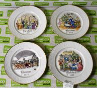 4x Royal Worcester Christmas decorative plates - 1979, 1980, 1981 & 1982