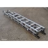 AS Fire and Rescue folding 14 rung ladder with roof hooks - approx 17ft in length