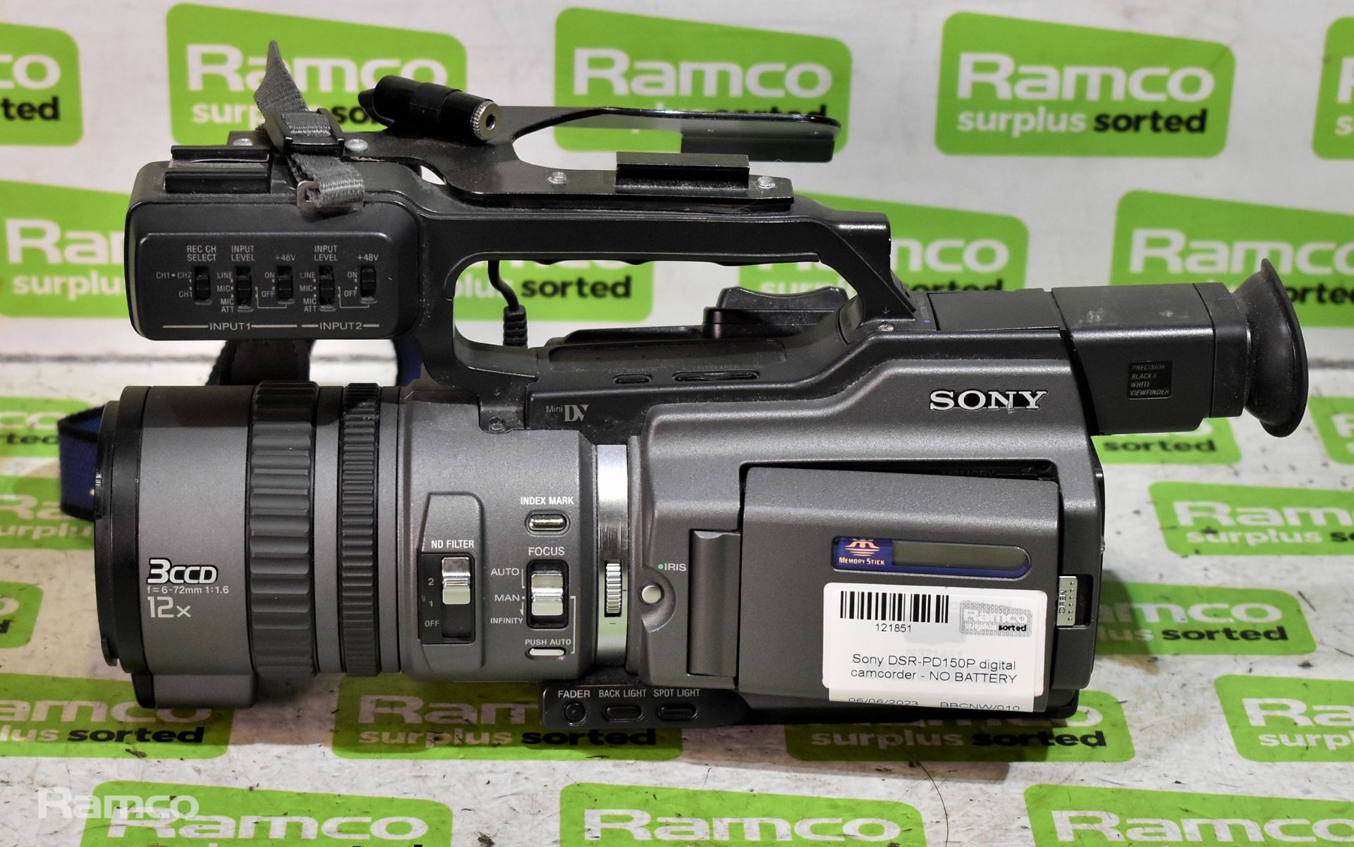 Sony DSR-PD150P digital camcorder - NO BATTERY