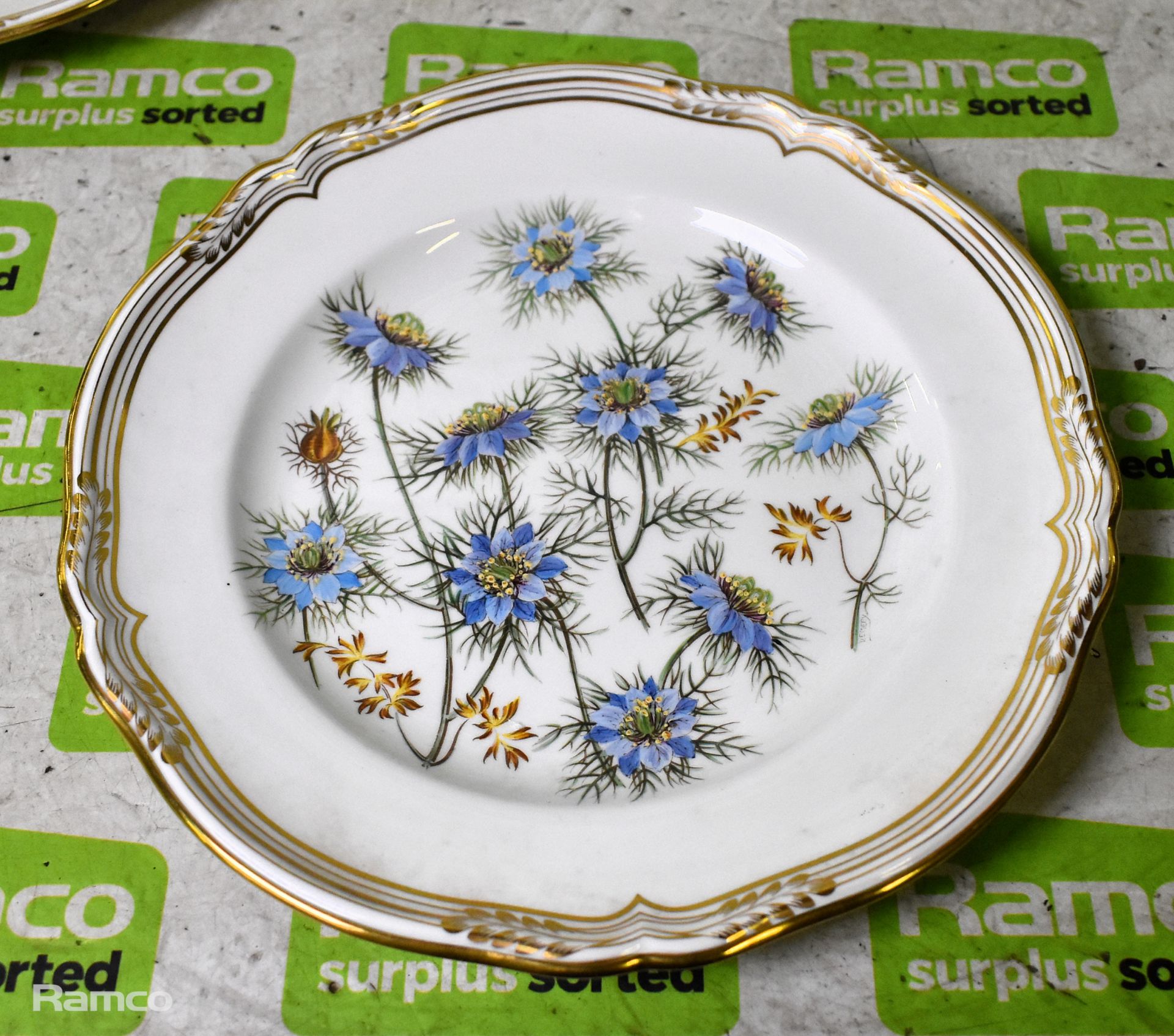 6x Spode - Wild Flowers - hand painted bone china plates - Image 8 of 13