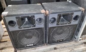 2x Q Max FS112 PA style speakers