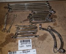 Snap-On double ended long reach ring spanners - 1/4in - 5/16in, Snap-On double ended ring spanners