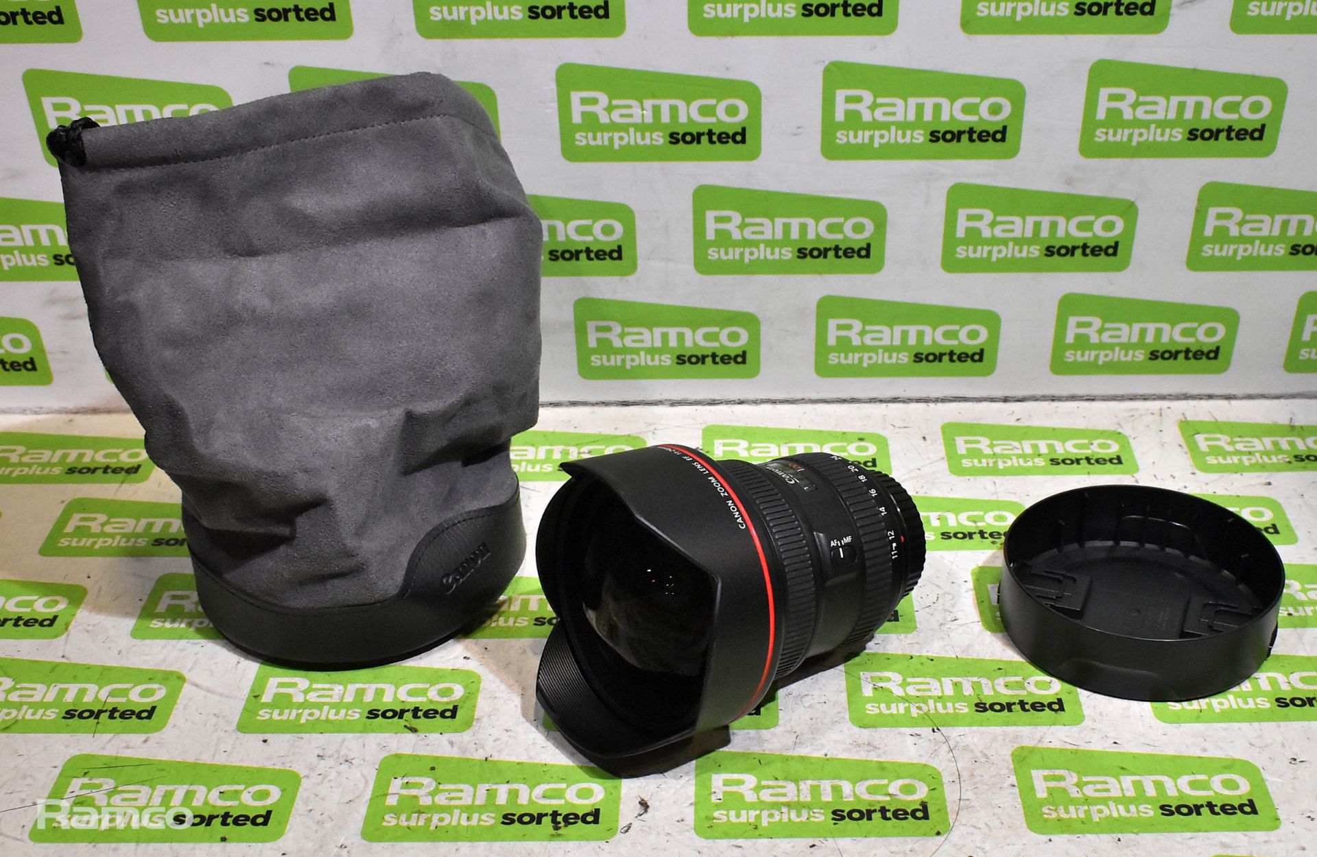 Canon Zoom lens EF 11-24mm F/4 L USM - 11-24mm Ultrasonic - lens cover, bag