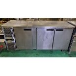 Precision MCU 311 3 door undercounter refrigerator - 240V 50Hz - L 1820 x W 650 x H 870mm