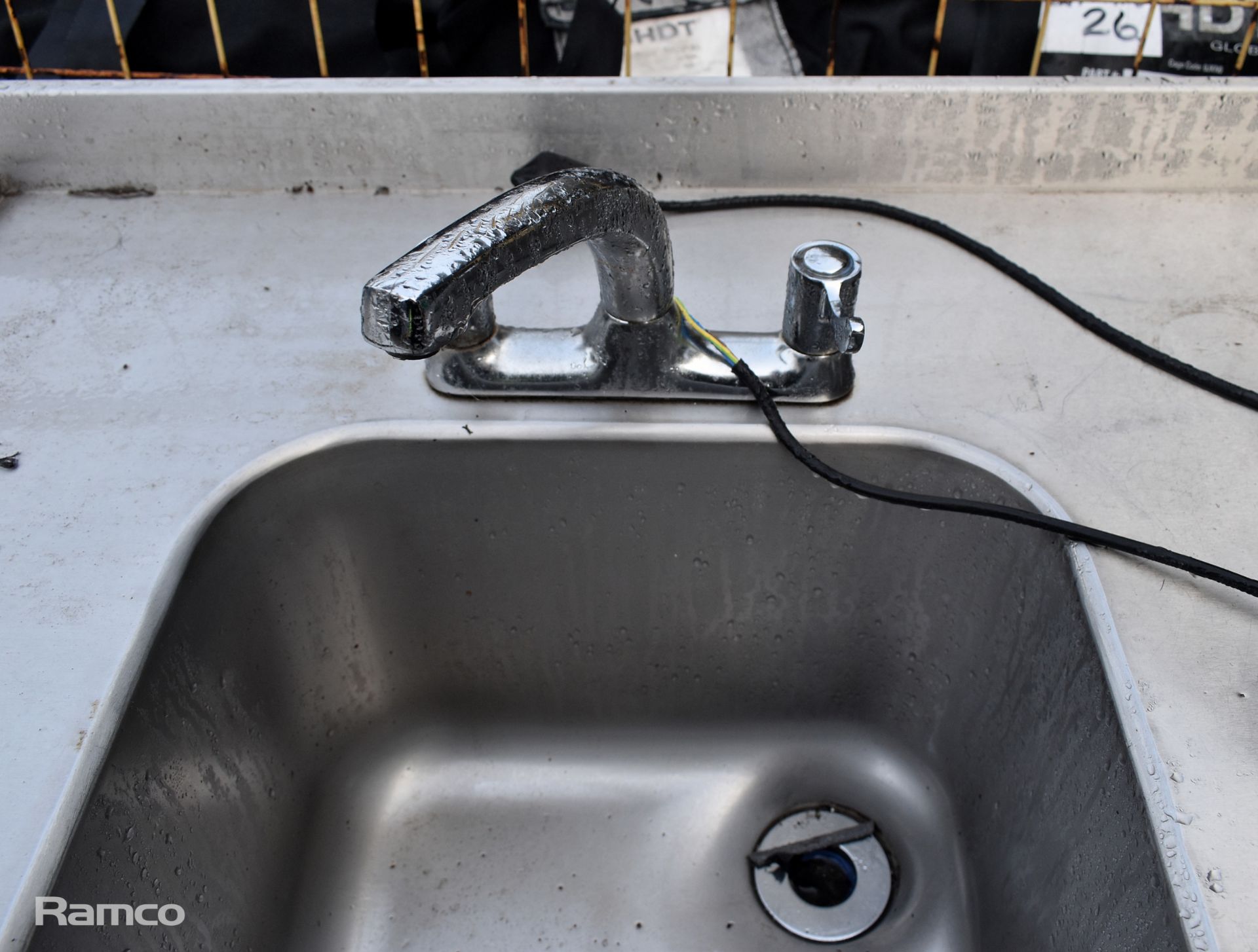 Stainless steel sink unit with wash basin - W 1700 x D 760 x H 1000mm - Bild 2 aus 3
