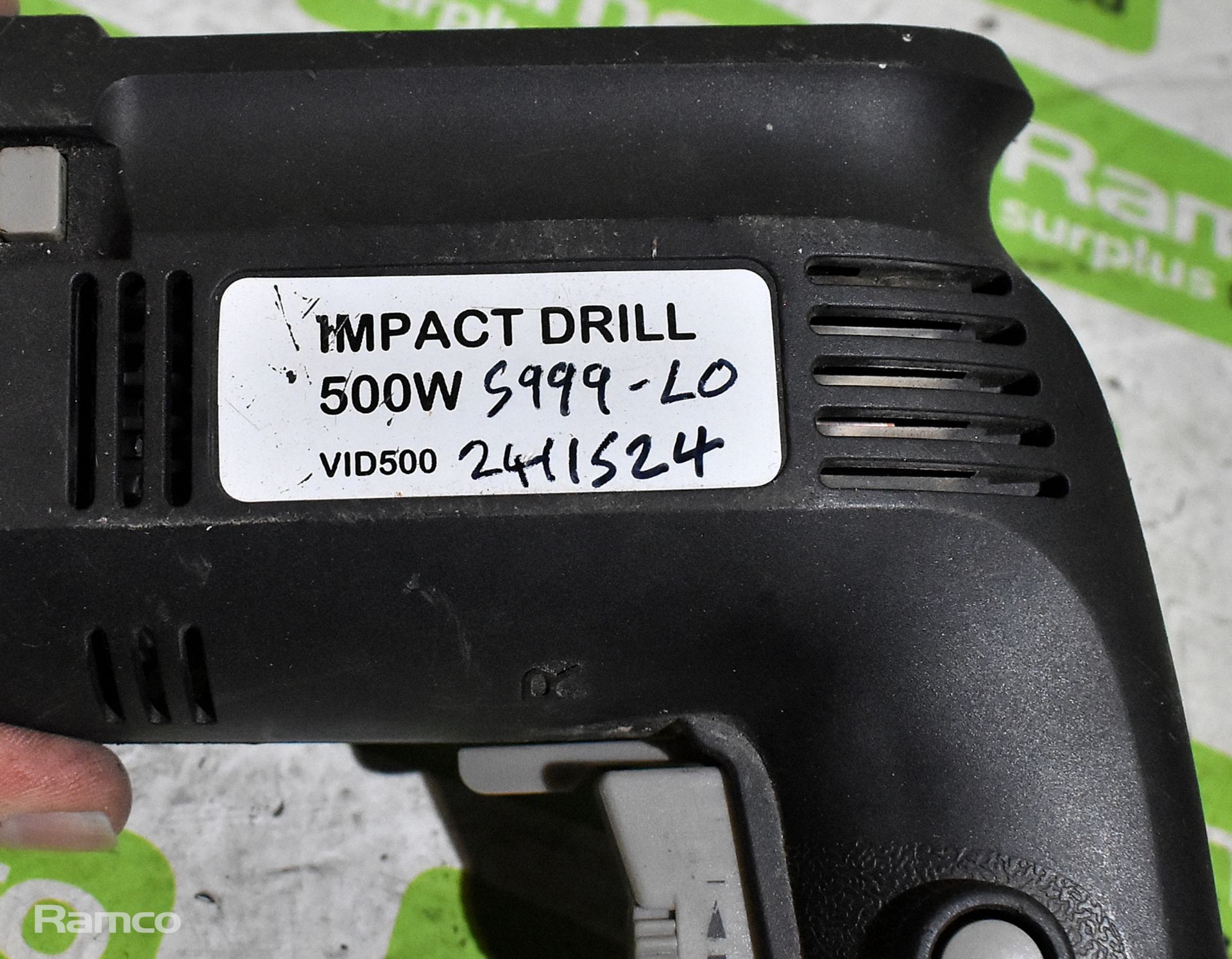 Worx WX90BS belt sander in case and unbranded VID500 electric impact drill - Bild 11 aus 12