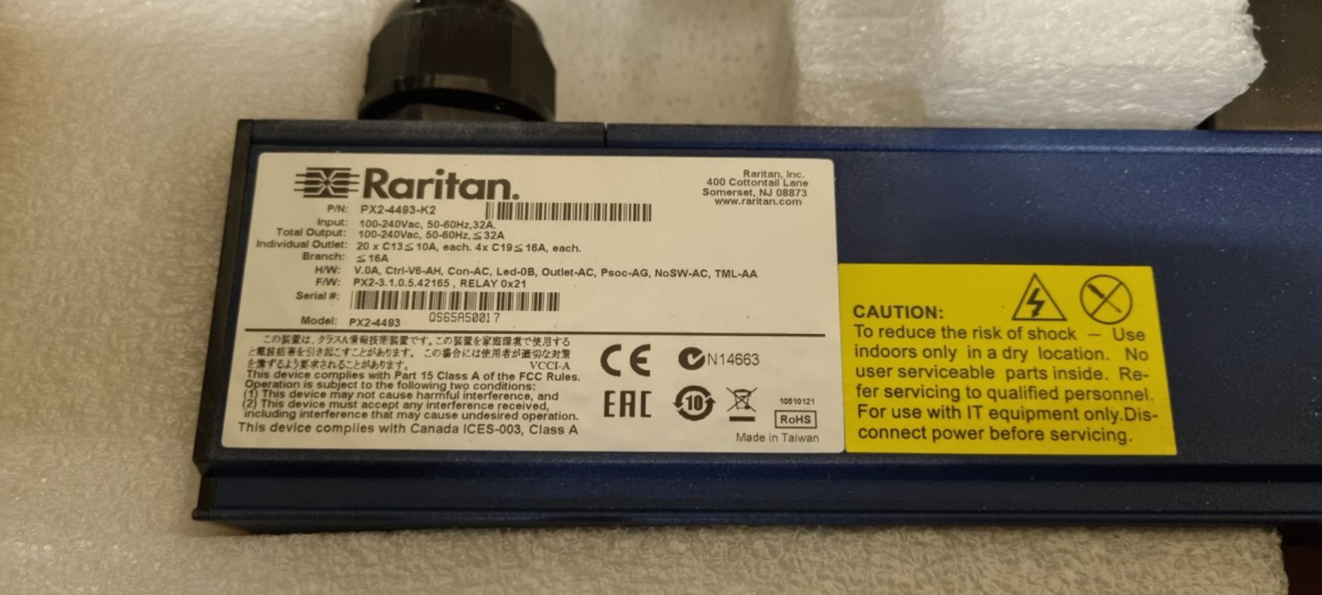 Raritan PX2-4493-K3 Power distribution unit rack - L 167 x W 290 x H 120mm - Bild 3 aus 6