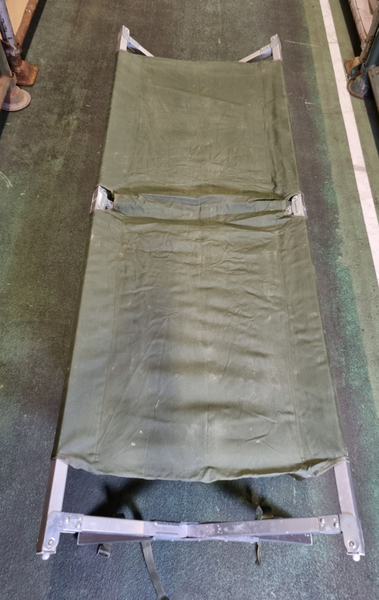 14x Fold out medical beds - metal frame & canvas - L 1950 x W 700 x H 500mm - SPARES OR REPAIRS - Image 3 of 3