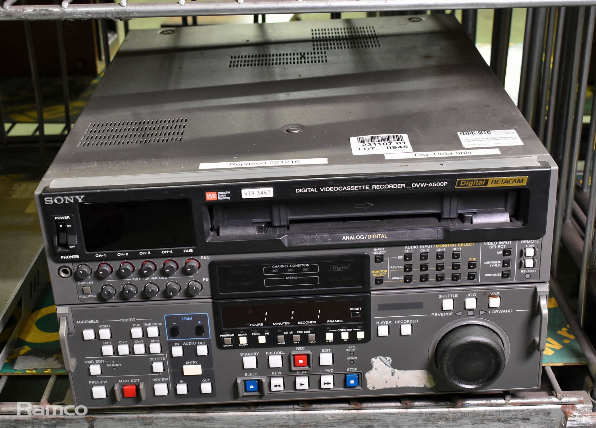 Sony DVW-A500P BetaCam digital video cassette recorder