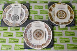 3x Spode - The Kells plate, The Iona plate, The Durrow plate bone china plates
