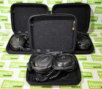 3x pairs of Sennheiser HD 380 Pro wired headphones with case