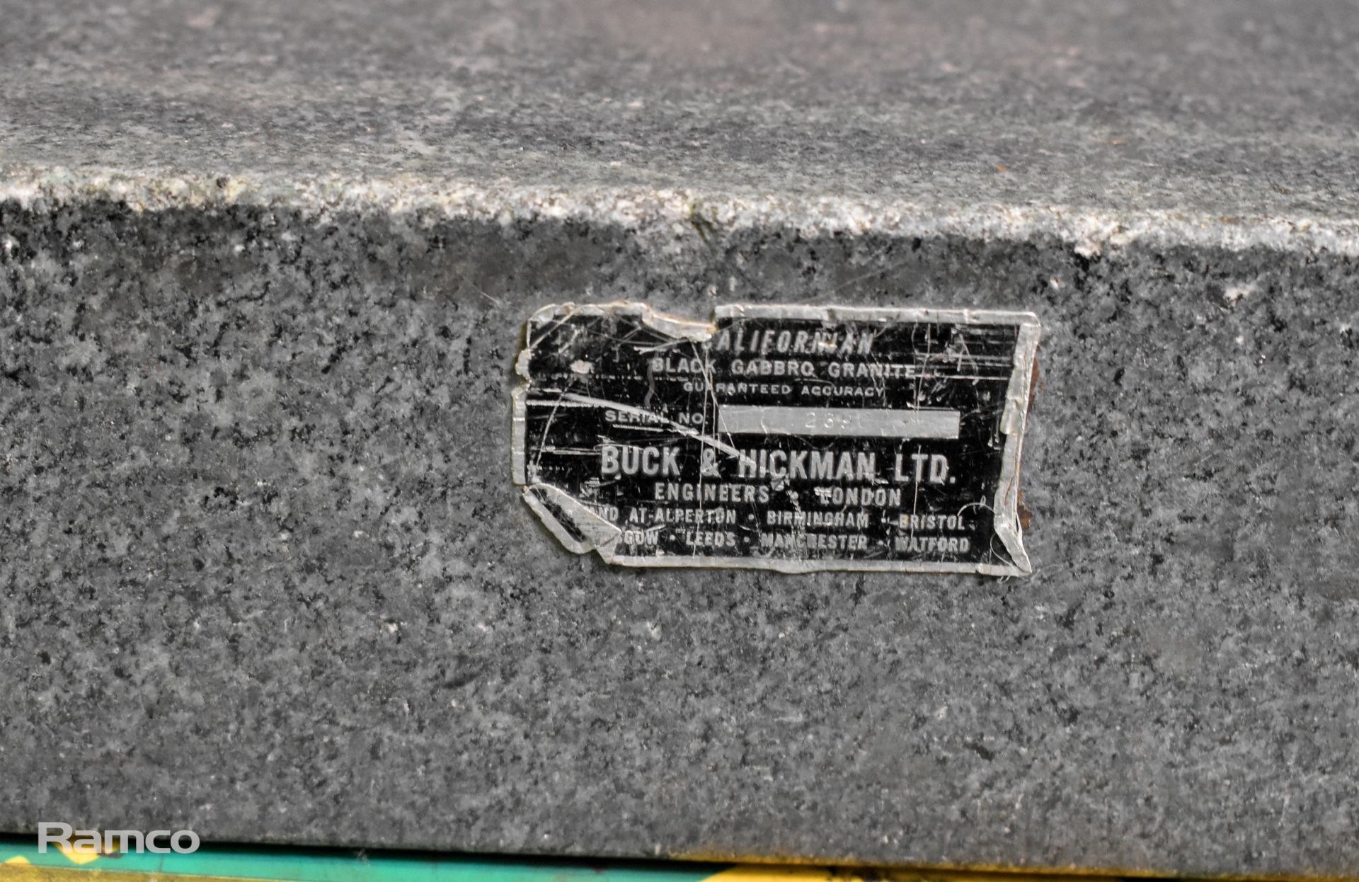 Buck & Hickman granite surface plate - 18 x 12 x 3 inch - 32kg - Bild 3 aus 4