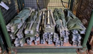 15x Fold out medical beds - metal frame & canvas - L 1950 x W 700 x H 500mm - SPARES OR REPAIRS