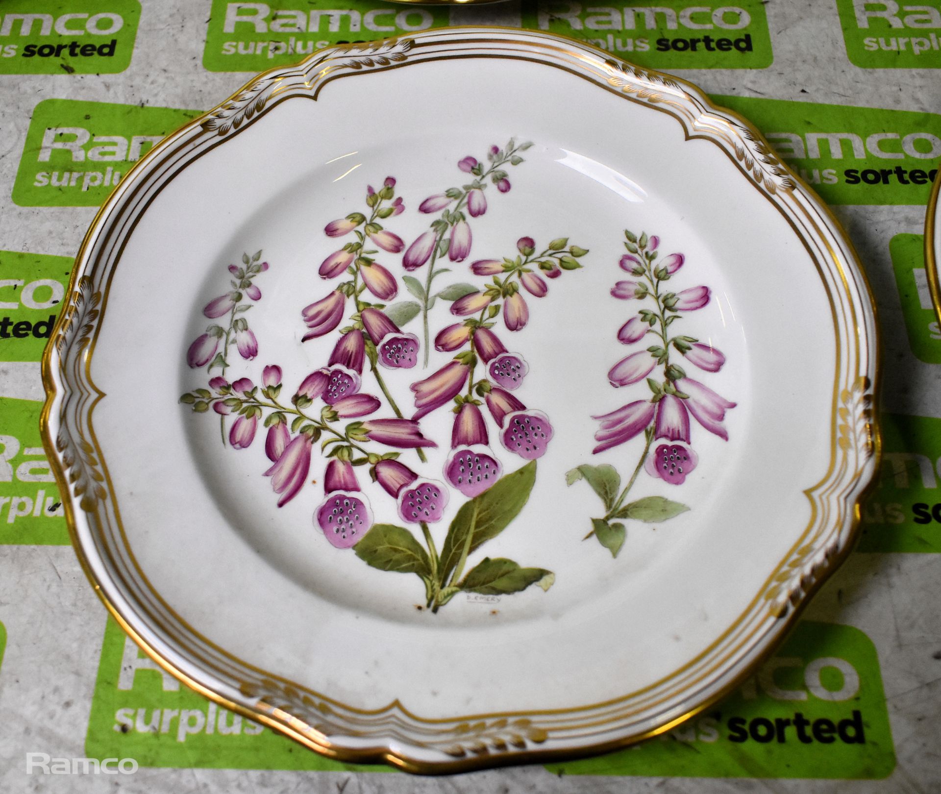 6x Spode - Wild Flowers - hand painted bone china plates - Image 2 of 13