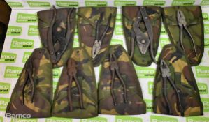 8x pliers and frog wire cutters in camouflage cases