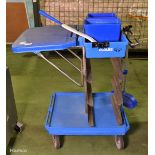 Ecolab janitorial trolley with cleaning accessories - L 950 x W 600 x H 950mm