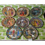 8x Wedgwood - The Legend of King Arthur - collectable fine bone china decorative plates