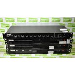 Ubiquiti ERPro-8 EdgeRouter Pro 6 port broadband router, 3x ASUS RS100-E7/PI2 slim and compact 1U