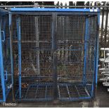 Gas cylinder storage cage - W 1580 x D 850 x H 1750mm