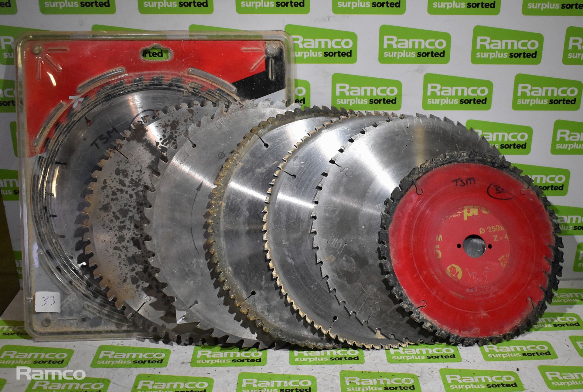 Various circular saw blades