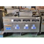 Frymaster FMRE 317CSD stainless steel 230 / 400V electric 3 well fryer and chip dump