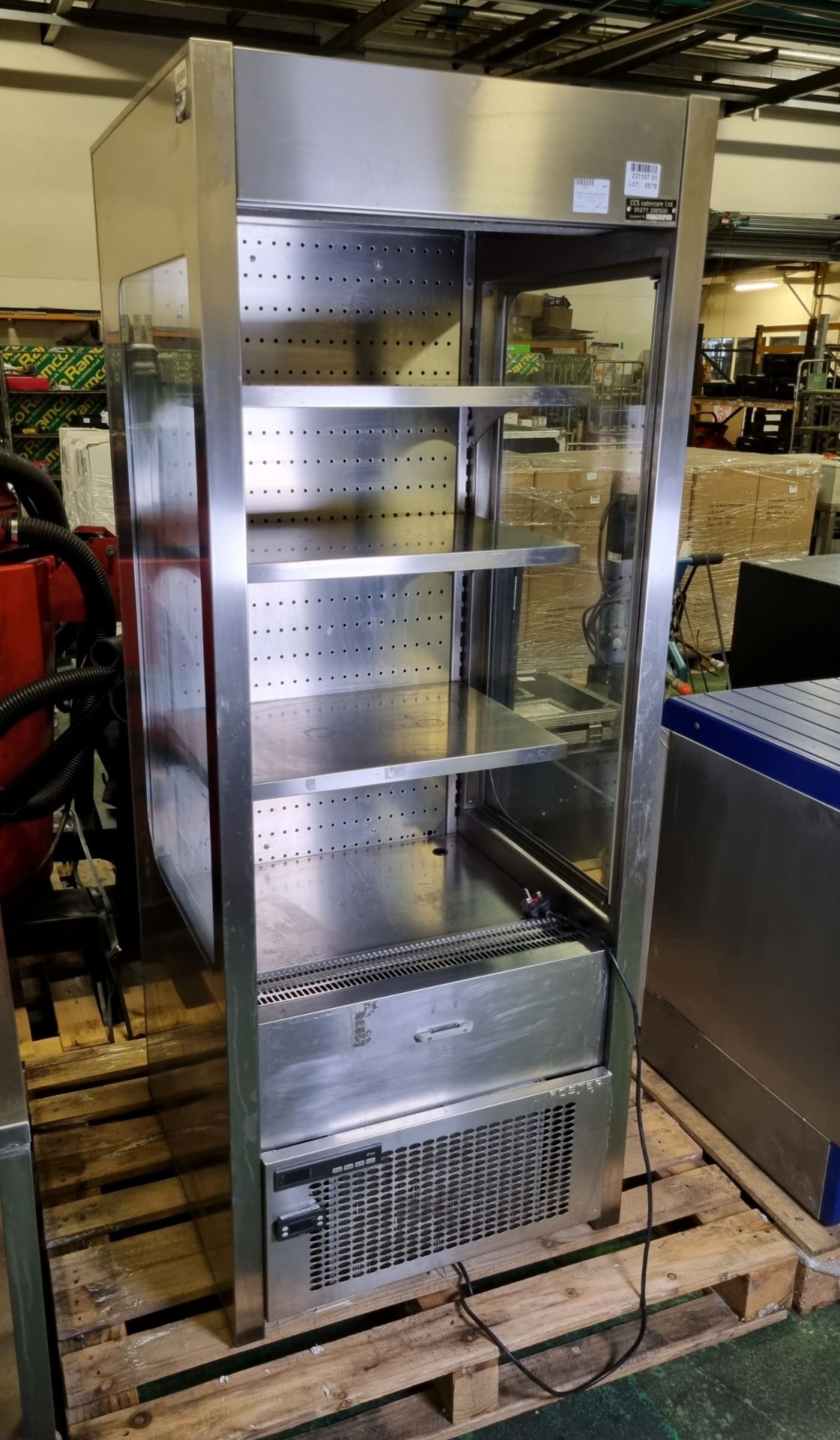 Foster stainless steel upright fridge - W 700 x D 700 x H 1770 mm - Image 2 of 3