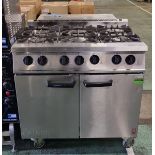 Falcon Dominator G2101 6 burner gas range - W 900 x D 880 x H 900mm