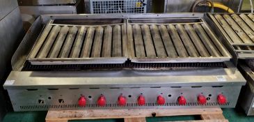 Hobart Bonnet BCB1500 gas charbroiler - 2 catch trays - 10 burners - W 1535 x D 790 x H 528mm