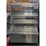 Moffat BK9R stainless steel and glass display counter - W 900 x D 800 x H 1290mm