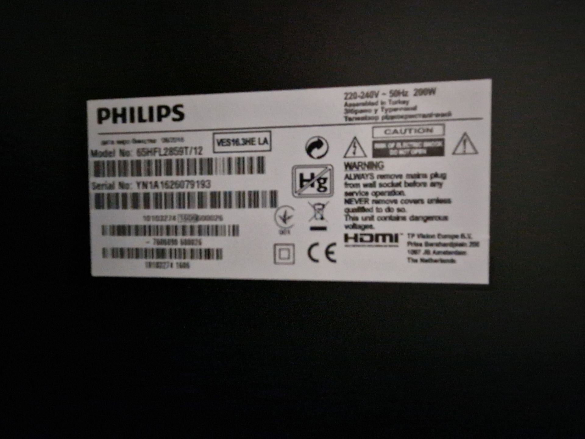 Phillips 65HFL2859T/12 professional 65 inch 4K LED TV - Image 4 of 4