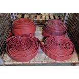 6x Angus Duraline 64mm lay flat hoses without couplings - unknown lengths