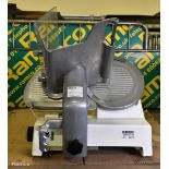 Metcalfe aluminium meat slicer - 250mm cutting blade