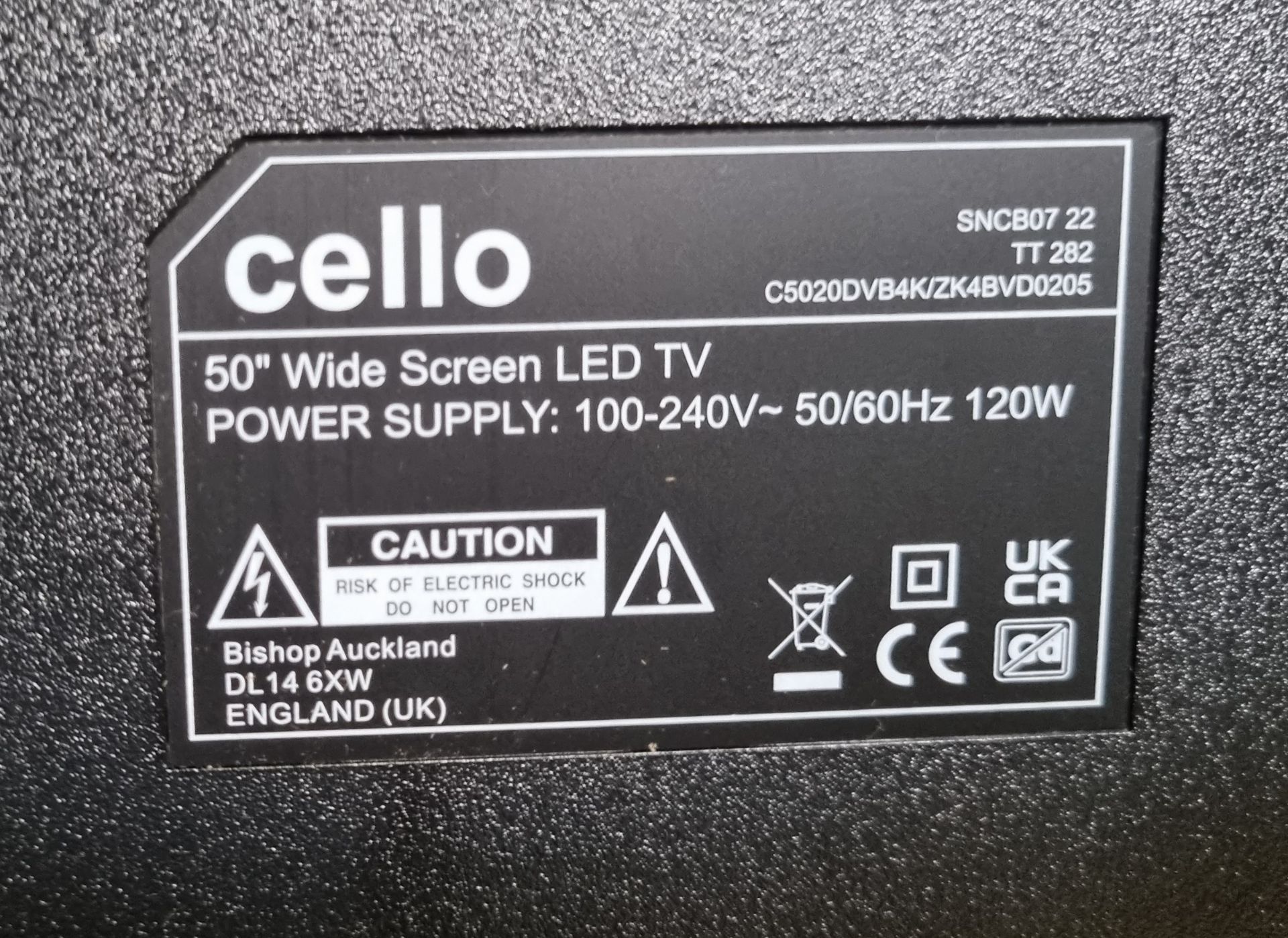 Cello C5020 DVB4K 50 inch 4K UHD Television - Image 3 of 4