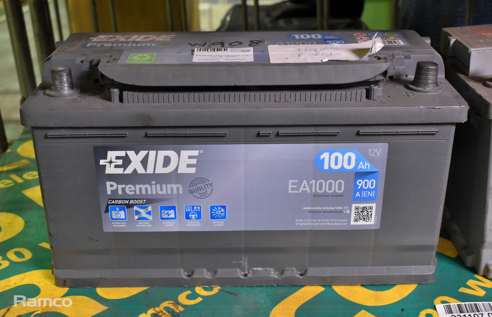 Exide EA1000 Premium 10Ah 12V car battery, Yuasa YBX5000 12V car battery - CANNOT BE SENT BY COURIER - Bild 2 aus 5