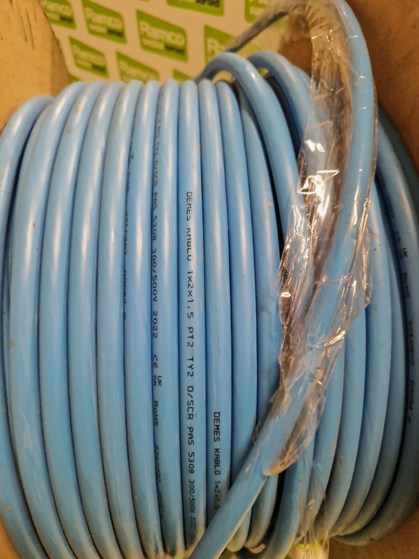 28kg reel of Cleveland cable Demes Kablo 1x2x1.5 PT2 TY2 O/SCR PAS 5308 300/500V 2022 cable - Bild 4 aus 5
