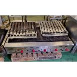 Hobart Bonnet BCB1500 gas charbroiler - 10 burners - 2 catch trays - W 1535 x D 790 x H 528mm