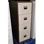 Dams 4 drawer coffee / cream filing cabinet - W 470 x 630 x H 1320mm