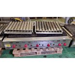 Hobart Bonnet BCB1500 gas charbroiler - 10 burners - 2 catch trays - W 1535 x D 790 x H 528mm