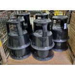 10x Manutan mobile steel kick steps - diameter: 400mm - step height: 430mm