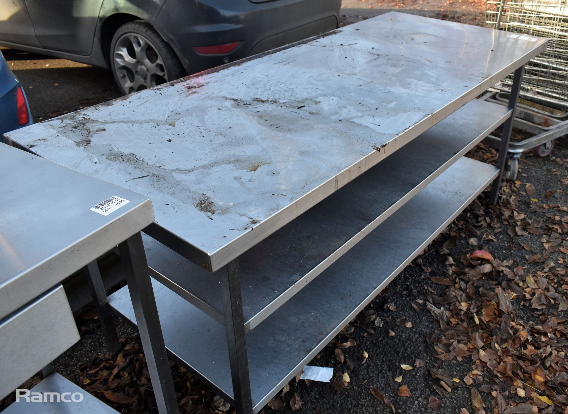Stainless steel preparation table - L 1800 x W 750 x H 800mm - Bild 3 aus 3