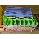 100x green linbins & 6 peg boards