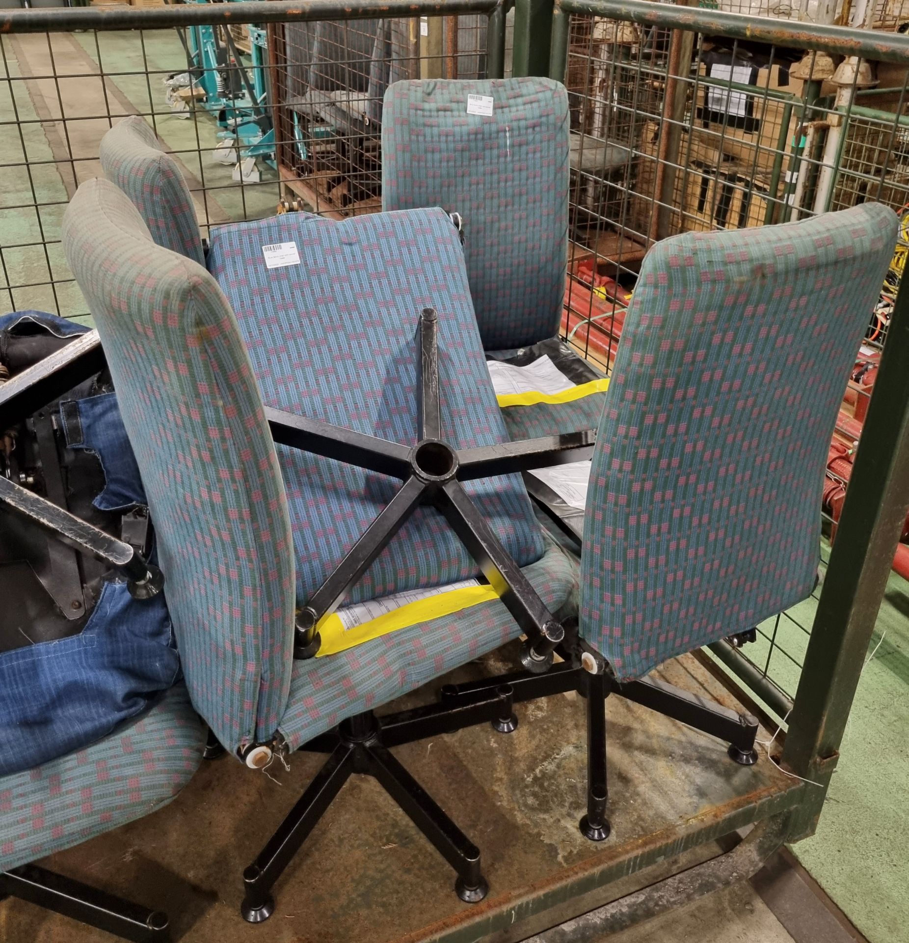 10x Blue fabric chairs with swivel base - Bild 4 aus 7