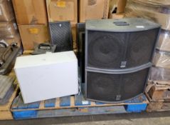 2x Martin ICT300 HF speakers, Dare Micro 88 dual wall speaker - MISSING FRONT MESH