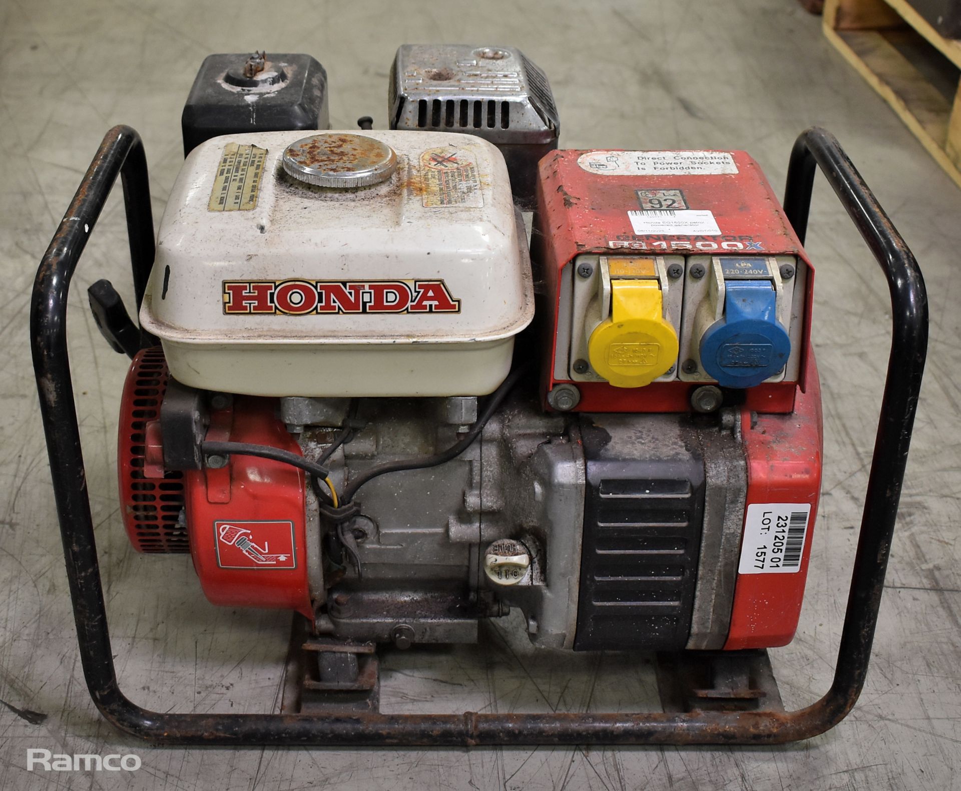 Honda EG1500X petrol powered generator