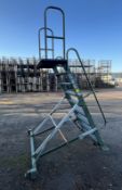 Zarges 8 Rung ladder with platform - portable - manufacturer 06 / 2000 - L 1740 x W 1940 x H 2420mm
