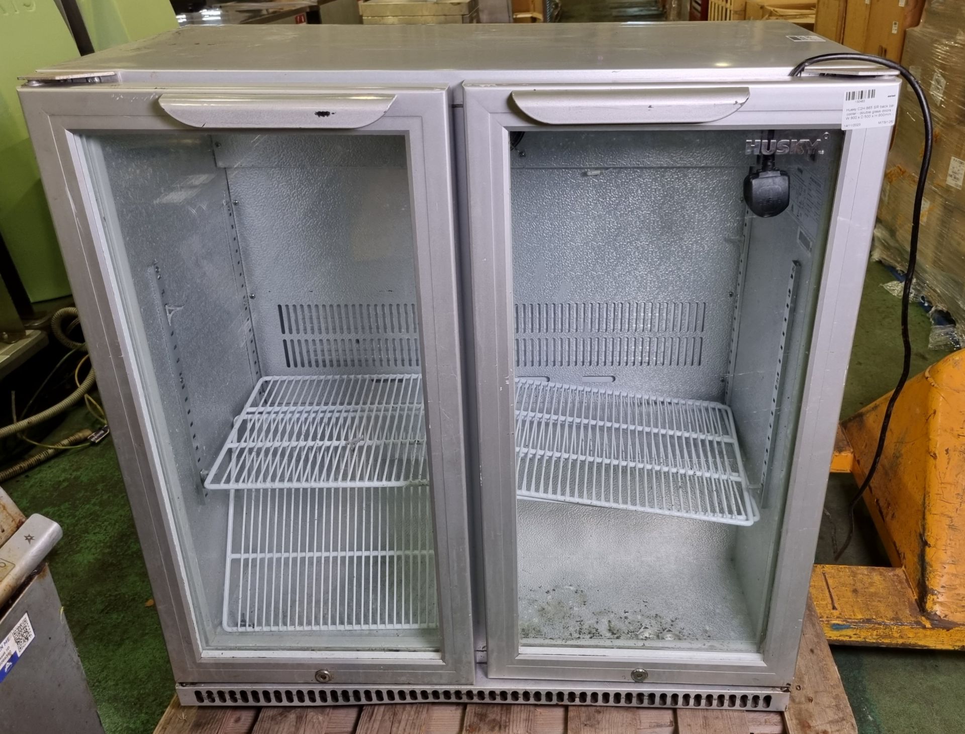 Husky C2H 865 SR back bar cooler - double glass doors - W 900 x D 500 x H 900mm